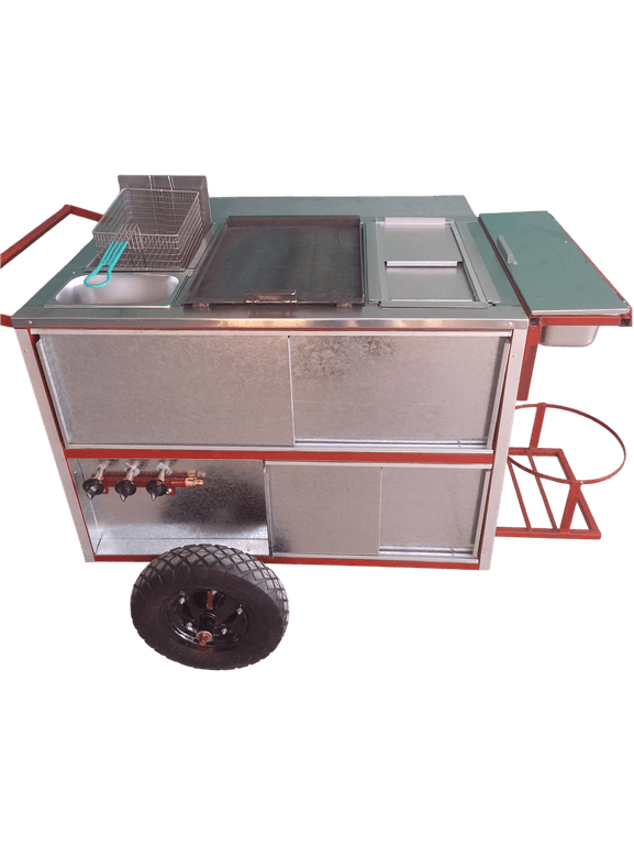 CARRITO PARA HOT DOGS 1METRO CON PROPAGANDA, GALVANIZADO 4
