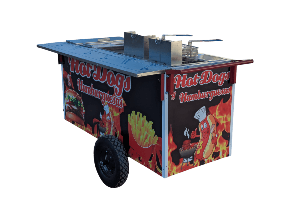CARRITO PARA HOT DOGS DOBLE FREIDORA 3