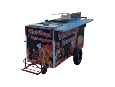 CARRITO PARA HOT DOGS DOBLE FREIDORA