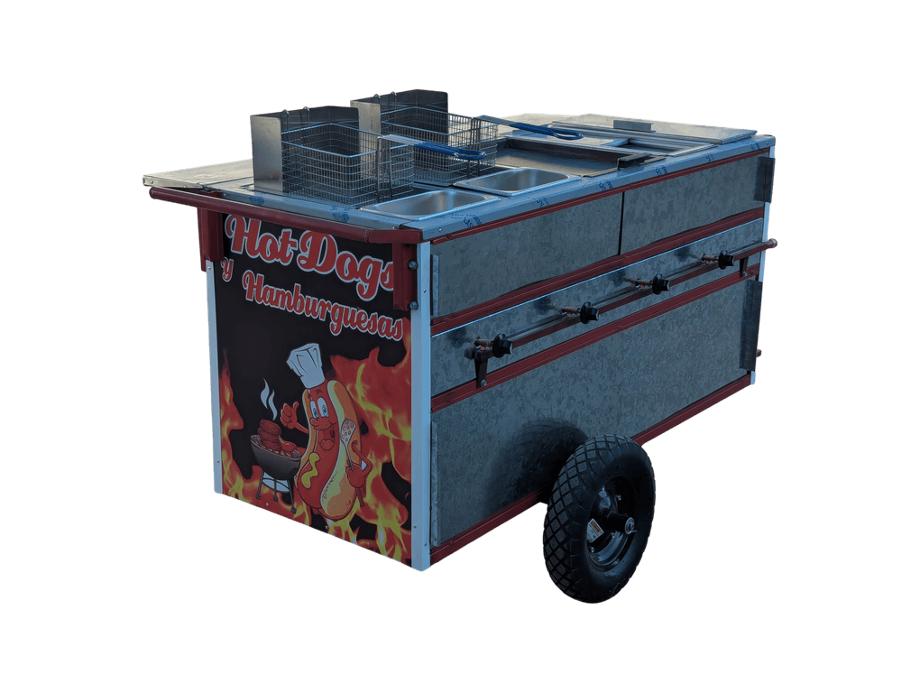 CARRITO PARA HOT DOGS DOBLE FREIDORA 7